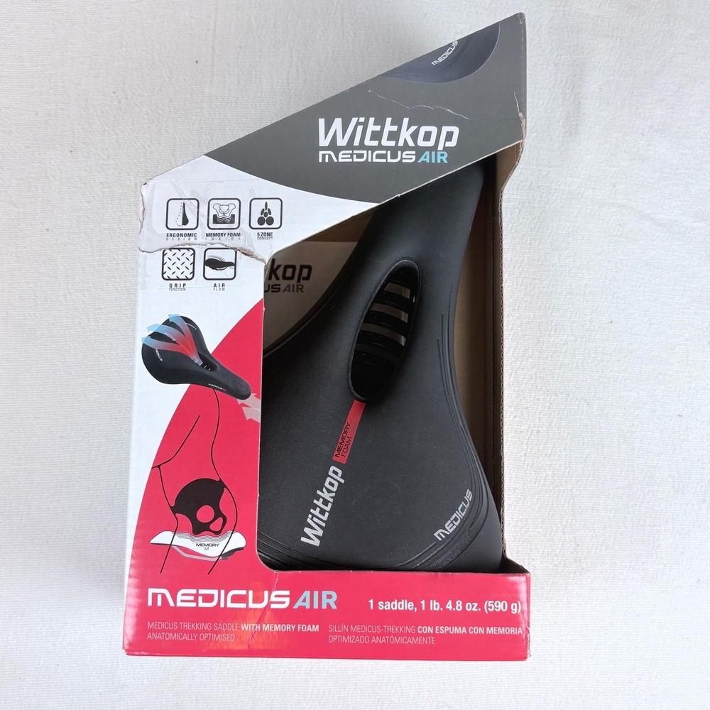 Wittkop Medicus Air Trekking Saddle Memory Foam Bike Seat Black 97955413-1
